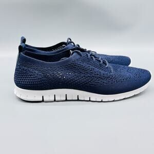 Cole Haan Zerogrand Shoes Womens 9.5 Blue Knit Lace Up Lightweight Comfort
